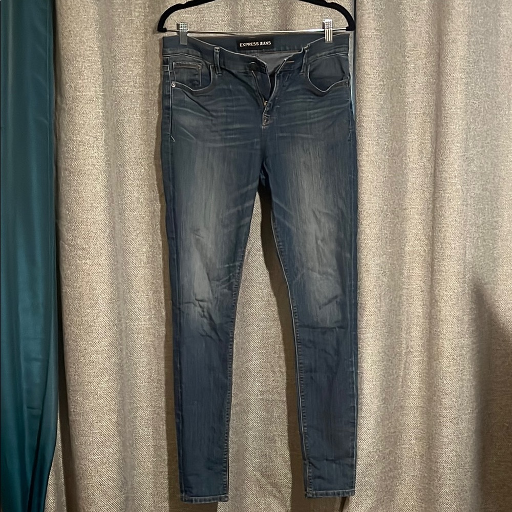 Express Blue Skinny Jeans with Sleek Fit